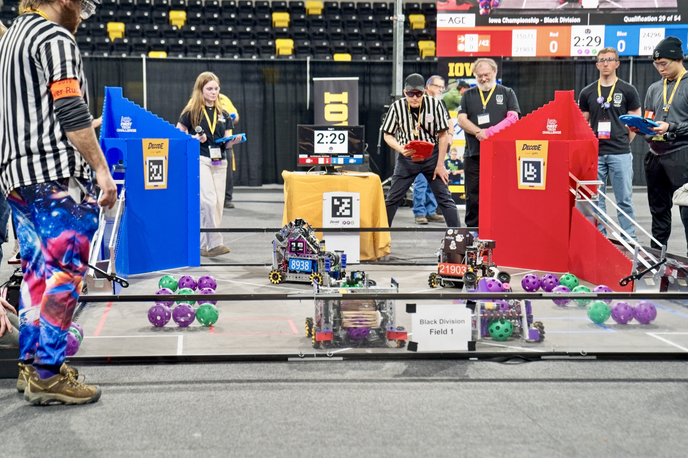 Team 8938 on the field at the Iowa Championship